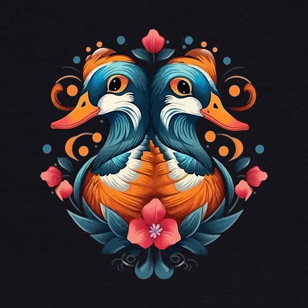 Mandarin Duck Valentine Day by JH Mart